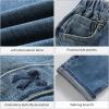 imageRolanko Girls Baggy Jeans Distressed Denim Pants Elastic Waist Wide Leg Jeans for Girls Kids Loose Fit 414 YearsSidebow