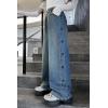 imageRolanko Girls Baggy Jeans Distressed Denim Pants Elastic Waist Wide Leg Jeans for Girls Kids Loose Fit 414 YearsSidebow