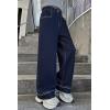 imageRolanko Girls Baggy Jeans Distressed Denim Pants Elastic Waist Wide Leg Jeans for Girls Kids Loose Fit 414 YearsSolidcolor