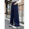 imageRolanko Girls Baggy Jeans Distressed Denim Pants Elastic Waist Wide Leg Jeans for Girls Kids Loose Fit 414 YearsSolidcolor