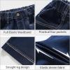imageRolanko Girls Baggy Jeans Distressed Denim Pants Elastic Waist Wide Leg Jeans for Girls Kids Loose Fit 414 YearsSolidcolor