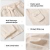 imageRolanko Girls Cargo Pants Baggy Y2K Cargo Trousers Jeans Wide Leg Pants with Multi Pockets 415 YearsBeige