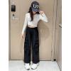 imageRolanko Girls Cargo Pants Baggy Y2K Cargo Trousers Jeans Wide Leg Pants with Multi Pockets 415 YearsBlack