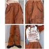 imageRolanko Girls Cargo Pants Baggy Y2K Cargo Trousers Jeans Wide Leg Pants with Multi Pockets 415 YearsBrown