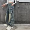 imageRolanko Girls Cargo Pants Baggy Y2K Cargo Trousers Jeans Wide Leg Pants with Multi Pockets 415 YearsMultipockets