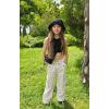 imageRolanko Girls Cargo Pants Wide Leg Loose Cargo Trousers with Pockets Streetwear Kids Pants 415 YearsApricot