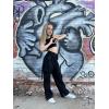 imageRolanko Girls Cargo Pants Wide Leg Loose Cargo Trousers with Pockets Streetwear Kids Pants 415 YearsBlack