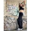 imageRolanko Girls Cargo Pants Wide Leg Loose Cargo Trousers with Pockets Streetwear Kids Pants 415 YearsBlack