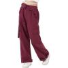 imageRolanko Girls Cargo Pants Wide Leg Loose Cargo Trousers with Pockets Streetwear Kids Pants 415 YearsPurplered
