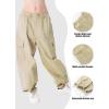 imageRolanko Girls Cargo Pants Wide Leg Streetwear Kids Pants with Pockets Trendy Jogger Trousers 414 YearsBeige