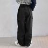 imageRolanko Girls Cargo Pants Wide Leg Streetwear Kids Pants with Pockets Trendy Jogger Trousers 414 YearsBlack