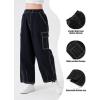 imageRolanko Girls Cargo Pants Wide Leg Streetwear Kids Pants with Pockets Trendy Jogger Trousers 414 YearsBlacklines