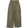 imageRolanko Girls Cargo Pants Wide Leg Streetwear Kids Pants with Pockets Trendy Jogger Trousers 414 YearsGreen