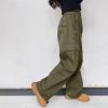 imageRolanko Girls Cargo Pants Wide Leg Streetwear Kids Pants with Pockets Trendy Jogger Trousers 414 YearsGreen
