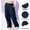imageRolanko Girls Cargo Pants Wide Leg Streetwear Kids Pants with Pockets Trendy Jogger Trousers 414 YearsNavy