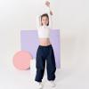 imageRolanko Girls Cargo Pants Wide Leg Streetwear Kids Pants with Pockets Trendy Jogger Trousers 414 YearsNavy