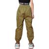 imageRolanko Girls Cargo Pants for Kids Loose Streetwear Hip Hop Dance Cotton Cargo Jogger Pants for Kids 415 YearsArmy Green