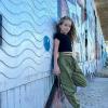 imageRolanko Girls Cargo Pants for Kids Loose Streetwear Hip Hop Dance Cotton Cargo Jogger Pants for Kids 415 YearsArmy Green