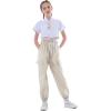 imageRolanko Girls Cargo Pants for Kids Loose Streetwear Hip Hop Dance Cotton Cargo Jogger Pants for Kids 415 YearsBeige