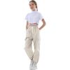 imageRolanko Girls Cargo Pants for Kids Loose Streetwear Hip Hop Dance Cotton Cargo Jogger Pants for Kids 415 YearsBeige