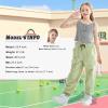 imageRolanko Girls Cargo Pants for Kids Loose Streetwear Hip Hop Dance Cotton Cargo Jogger Pants for Kids 415 YearsG1oliver Green