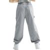 imageRolanko Girls Cargo Pants for Kids Loose Streetwear Hip Hop Dance Cotton Cargo Jogger Pants for Kids 415 YearsG2grey