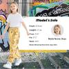 imageRolanko Girls Cargo Pants for Kids Loose Streetwear Hip Hop Dance Cotton Cargo Jogger Pants for Kids 415 YearsGolden