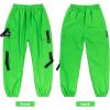 imageRolanko Girls Cargo Pants for Kids Loose Streetwear Hip Hop Dance Cotton Cargo Jogger Pants for Kids 415 YearsGreen