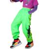 imageRolanko Girls Cargo Pants for Kids Loose Streetwear Hip Hop Dance Cotton Cargo Jogger Pants for Kids 415 YearsGreen