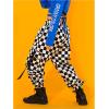 imageRolanko Girls Cargo Pants for Kids Loose Streetwear Hip Hop Dance Cotton Cargo Jogger Pants for Kids 415 YearsH1white Plaid