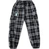 imageRolanko Girls Cargo Pants for Kids Loose Streetwear Hip Hop Dance Cotton Cargo Jogger Pants for Kids 415 YearsH2black Plaid