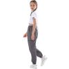 imageRolanko Girls Cargo Pants for Kids Loose Streetwear Hip Hop Dance Cotton Cargo Jogger Pants for Kids 415 YearsIron Grey