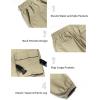 imageRolanko Girls Cargo Pants for Kids Loose Streetwear Hip Hop Dance Cotton Cargo Jogger Pants for Kids 415 YearsKhaki