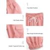 imageRolanko Girls Cargo Pants for Kids Loose Streetwear Hip Hop Dance Cotton Cargo Jogger Pants for Kids 415 YearsLight Pink