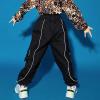 imageRolanko Girls Cargo Pants for Kids Loose Streetwear Hip Hop Dance Cotton Cargo Jogger Pants for Kids 415 YearsLight Strip
