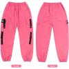 imageRolanko Girls Cargo Pants for Kids Loose Streetwear Hip Hop Dance Cotton Cargo Jogger Pants for Kids 415 YearsPink