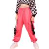 imageRolanko Girls Cargo Pants for Kids Loose Streetwear Hip Hop Dance Cotton Cargo Jogger Pants for Kids 415 YearsPink
