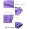 imageRolanko Girls Cargo Pants for Kids Loose Streetwear Hip Hop Dance Cotton Cargo Jogger Pants for Kids 415 YearsPurple