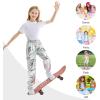 imageRolanko Girls Cargo Pants for Kids Loose Streetwear Hip Hop Dance Cotton Cargo Jogger Pants for Kids 415 YearsSilver