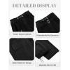 imageRolanko Girls Corduroy Cargo Pants Wide Leg Cargo Trousers Streetwear Kids Pants Joggers with Pockets 415 YBlack