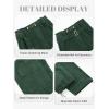 imageRolanko Girls Corduroy Cargo Pants Wide Leg Cargo Trousers Streetwear Kids Pants Joggers with Pockets 415 YGreen