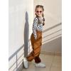 imageRolanko Girls Corduroy Cargo Pants Wide Leg Cargo Trousers Streetwear Kids Pants Joggers with Pockets 415 YKhaki