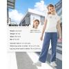 imageRolanko Girls Jeans Denim Elastic Wasit Wide Leg Baggy Pants Kids Clothes 414 YearsC2checkerboard