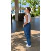 imageRolanko Girls Jeans Denim Elastic Wasit Wide Leg Baggy Pants Kids Clothes 414 YearsD1cargo