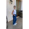 imageRolanko Girls Jeans Denim Elastic Wasit Wide Leg Baggy Pants Kids Clothes 414 YearsD1cargo