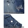 imageRolanko Girls Jeans Denim Elastic Wasit Wide Leg Baggy Pants Kids Clothes 414 YearsDiamondbutterfly