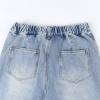 imageRolanko Girls Jeans Denim Elastic Wasit Wide Leg Baggy Pants Kids Clothes 414 YearsF1cargopockets