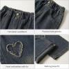imageRolanko Girls Jeans Denim Elastic Wasit Wide Leg Baggy Pants Kids Clothes 414 YearsHairyheart