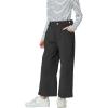 imageRolanko Girls Wide Leg Corduroy Pants High Waist Trousers Vintage Kids Pants Streetwear Casual 412 YearsBlack