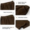 imageRolanko Girls Wide Leg Corduroy Pants High Waist Trousers Vintage Kids Pants Streetwear Casual 412 YearsDarkbrown
